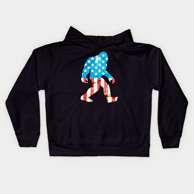 Funny Bigfoot Kids Hoodie by tomatillo